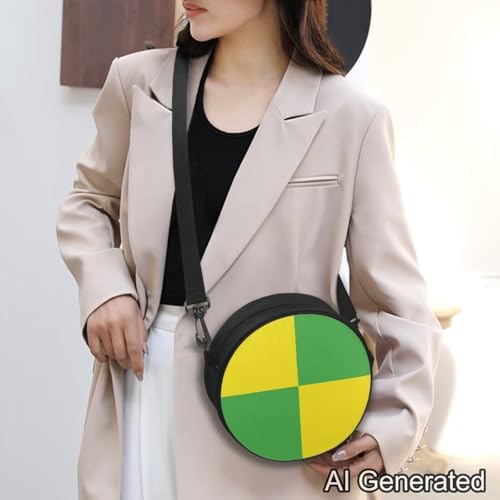Image of Women Novelty Round Clock Shape Zippered Clock Purses for Women Tote Handbag Shoulder Bag, Gift for Mom Girlfriend