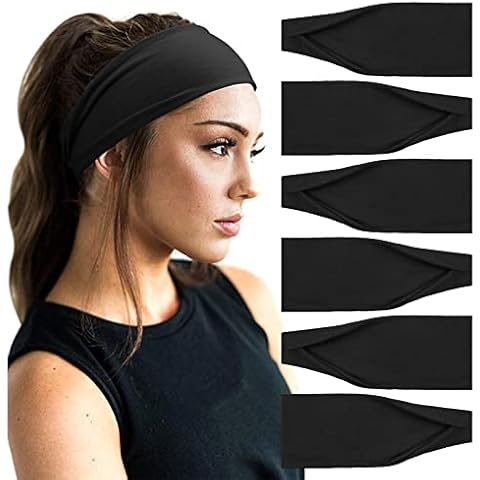 DRESHOW 6 Pack Yoga Headbands Cover