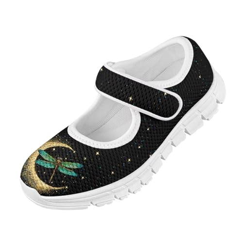 Girls Mary Jane Dress Shoes Casual Flats Shoes Mesh Sneaker for Walking Running Lightweight Sport Shoes,Little Girls Butterfly Shoes