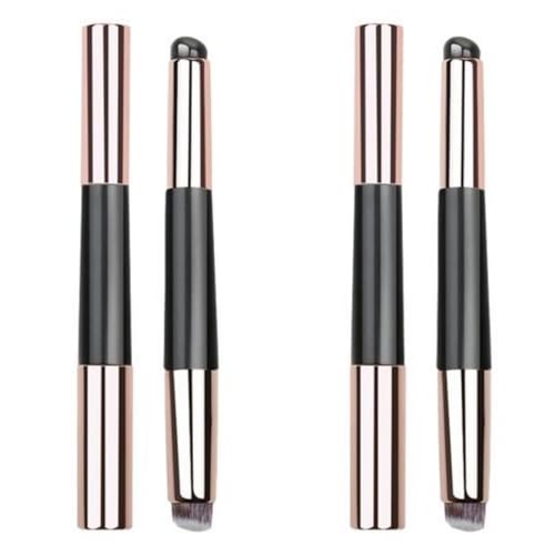 【1/2 個】シリコンリップブラシ 携帯用、リップブラシ シリコン 口紅用、ファンデーションブラシ、リキッドファンデーションブラシ、ファンデーションブラシ 平型 携帯、化粧ブラシ チークブラシ 自然 柔らかく、クリーム、パウダー 用 丸頭 メイクブラシ 旅