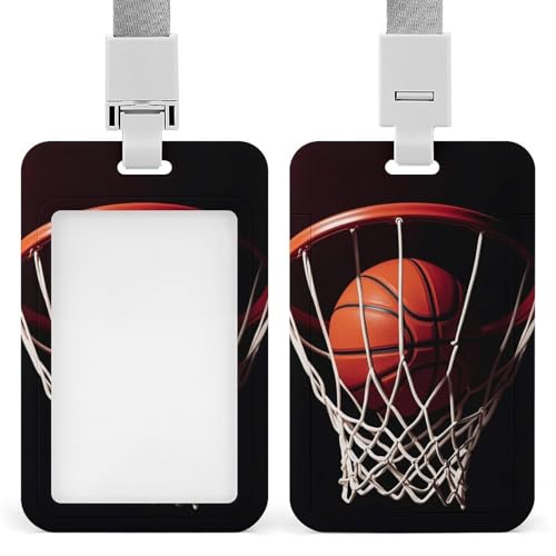 Basketball ID Badge Holder with Breakaway Lanyard