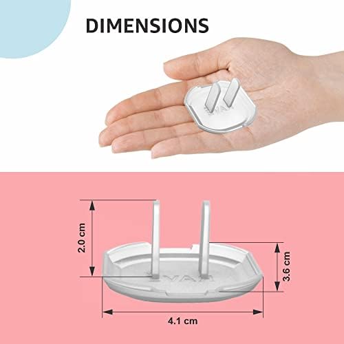 Miniatura 4 de RAV3 Cubiertas transparentes para enchufes de 2 pines a prueba de bebés, paquete de 36 protectores de enchufe eléctrico que proporcionan a prueba de