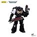 JOYTOY Action Figures Warhammer 40K Space Marines 1/18 Movable Model Collectible Figurine Ages 15+ (Black Templars Outriders Brother Valtus)
