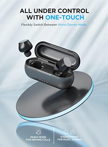 Earbud, True Wireless Earbuds, Bluetooth In-Ear Stereo Ear buds with Mic, Type-C Quick Charge with 30-hour Battery, Deep Bass, IPX7 Waterproof, tws Earphones for Gaming, Sports