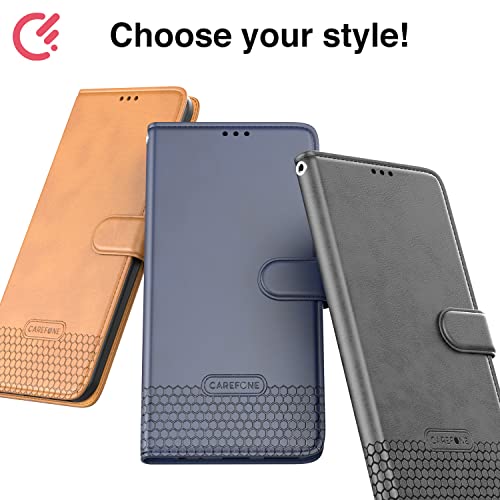 Image of CareFone Flip Case Compatible for Tecno Spark Go 2020 | Wallet Style with Card Slot | Magnetic Closure Cover | Premium Leather Flip Case (Brown)