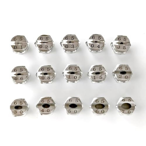 304 Stainless Steel Fan Nozzle (6501/6502/6503/6504/6505/6506/6508/6510) - High Pressure Cleaning, Water-Saving for Industrial Use 10pcs 1/4 6520