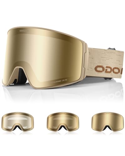 Odoland Photochromic Ski Goggles for Men Women Adult, Snow Snowboard Goggles...
