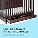 Graco Hadley 5-in-1 Convertible Crib with Drawer (Espresso) – GREENGUARD Gold Certified, Fits Standard Crib Mattress, Converts to Toddler Bed, Daybed and Full Bed, 4 Adjustable Mattress Heights