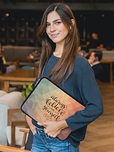 Image of Believe in Yourself Printed Laptop Sleeves (15 inch)
