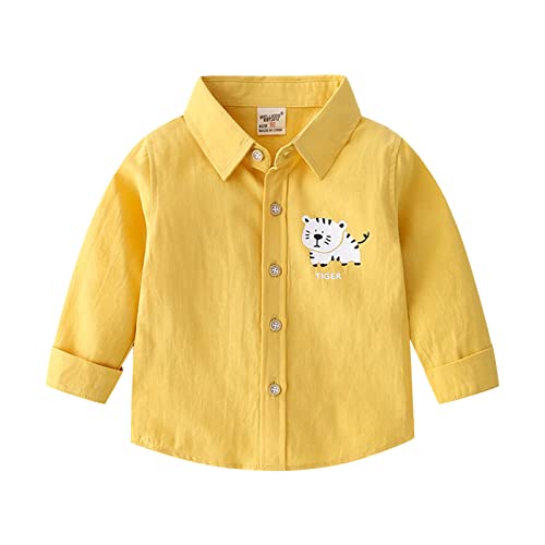 Kids Children Toddler Infant Baby Boys Girls Long Sleeve Cotton Cute Cartoon Printed Shirt Dinosaur Clothes for Boys