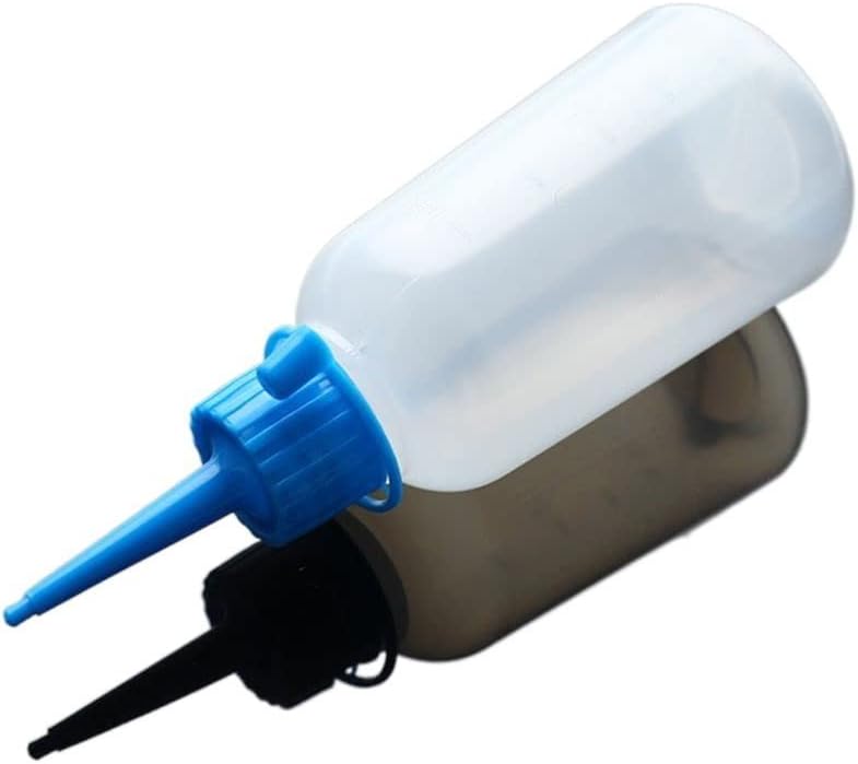 Plastic Clear Tip Applicator Bottle Squeeze Bottle, Refillable Storage Bottle with Cap Kitchen Supplies Gadget(blue)