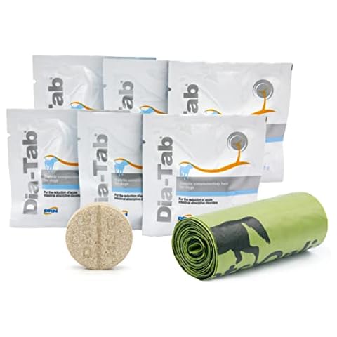 Dia-Tab Diarrhoea Tablets For Dogs - Effective Chewable Pet Medicine for Dogs and Cats (6 pack) Cover