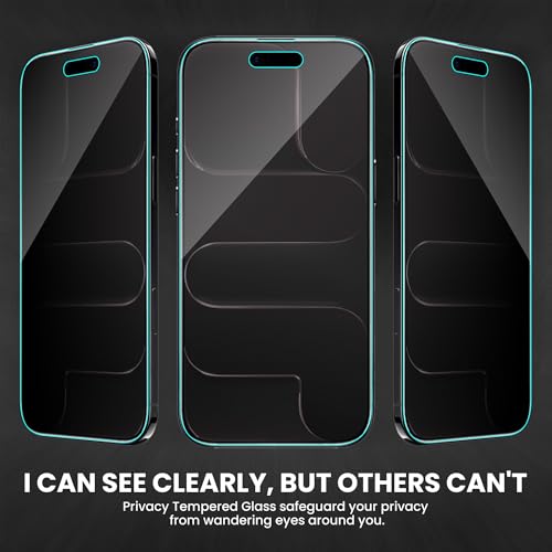 Image of FIRST MART Privacy Tempered Glass for iPhone Air With Cable Guard & Installation Kit | Anti-Spy 9H Screen Protector, Edge-to-Edge, Case-Friendly | Black