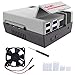 MakerFun Retro Gaming Custodia Nes4Pi per Raspberry Pi 4 Modello B, Custodia Raspberry Pi 4 con ventola, ventola di raffreddamento Raspberry Pi Dissipatori di calore Raspberry Pi per Raspberry Pi 4B
