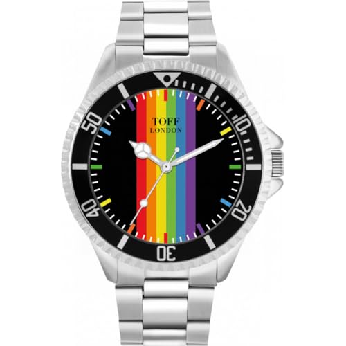 Toff London Reloj Pride Linear Rainbow Batons