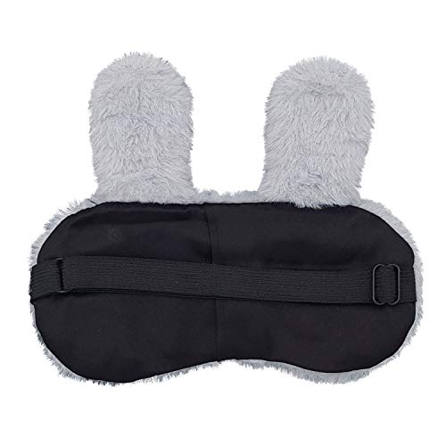 Image of Jenna Fur Bunny Ice Gel Sleepingeye Mask For Insomnia, Meditation, Puffy Eyes And Dark Circles,Grey