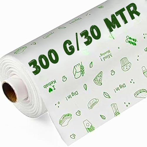 Image of Food Wrapping Paper Roll for Kitchen - 30 Mtr /300 Gram Non-Stick Butter Paper & Parchment Paper for Baking, Air Fryer & Roti Wrap | Eco-Friendly & Food Grade Foil Paper Alternative