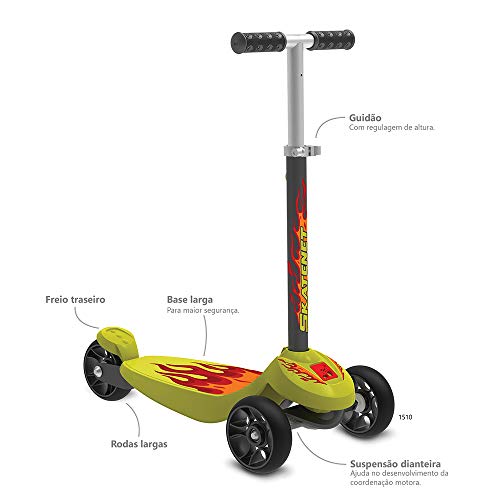 Patinete Skatenet Plus, Bandeirante, Verde