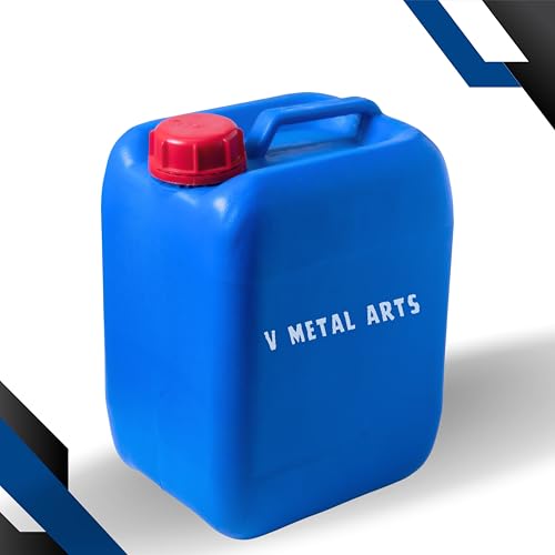 Image of V METAL ARTS Plastic Jerry Can | 10 Ltr | Water Storage Drum | Leak Proof Gallon | Refillable Empty Can with Sealed Cap | Blue PVC Drum | Fuel & Chemical Storage Container | for Generators, Jeeps, Marine, Boat and Other Vehicles