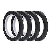 Whiteboard Klebeband Schwarz 4 Stück Selbstklebend Grafikband,Tape Für Diagramm Band Kunstband Kunstband Gridding Grafikband Markierbänder für Schule Büro Scrapbooking Schule Büro Scrapbooking