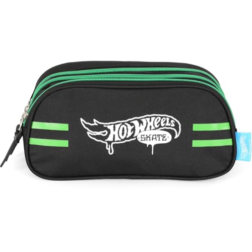 Estojo Triplo, Luxcel, Hot Wheels, Verde