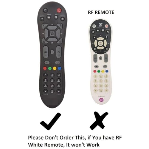 Image of Upix DTH Remote No. 125 (Black) - Not RF, Compatible /Replacement for Videocon DTH Set Top Box Remote (Exactly Same Remote Will Only Work)