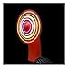 BLINXS LED Mini Ventilator / Handventilator - rotes Gehäuse - LEDs Multicolor Leuchtend - für Party, Festival, Sommer oder als tolles Gadget