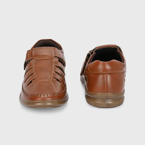 Image of Centrino Men's Fisherman Sandals | Stylish Closed-Toe Design | Soft Cushioned Footbed | Genuine-Look Upper | Comfortable for Daily & Outdoor Wear (9490)