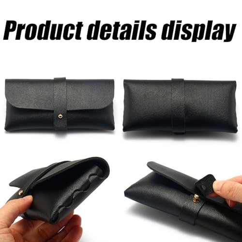 Image of Glasses storage bag Travel sunglasses myopia glasses storage bag Fashion leather storage bag