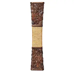 Velgo Hub Wooden Floor Square Shape Flower Vase With Coconut Shell Chips And Golden Rope (24 Inch)