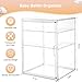 keyunchengbao Baby Bottle Organizer, 3 Tiers Adjustable Clear Acrylic Baby Bottle Storage Organizer with 3 Removable Dividers and Magnetic Door, Suitable for Countertop and Kitchen