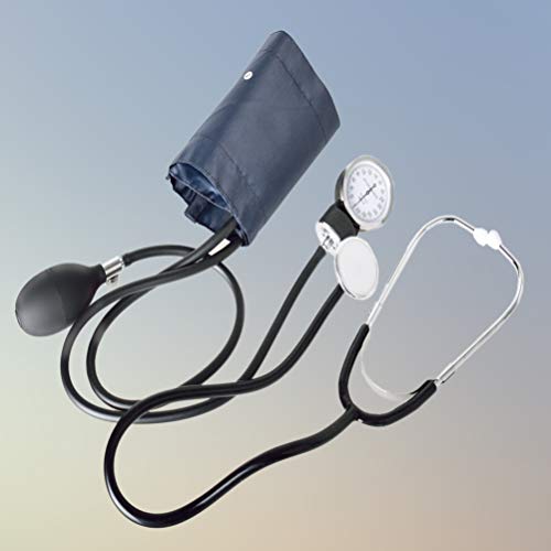 HEALLILY 1 Kit de Braçadeira de Pressão Arterial Manual Estetoscópio Com Braçadeira Aneróide Estetos