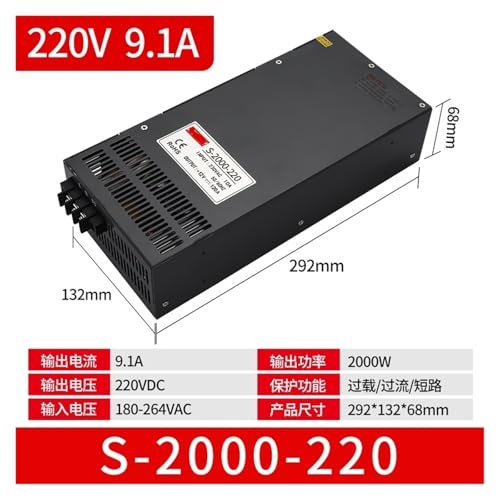 Alimentation à découpage 2000W contre les surcharges électriques du transformateur 220V