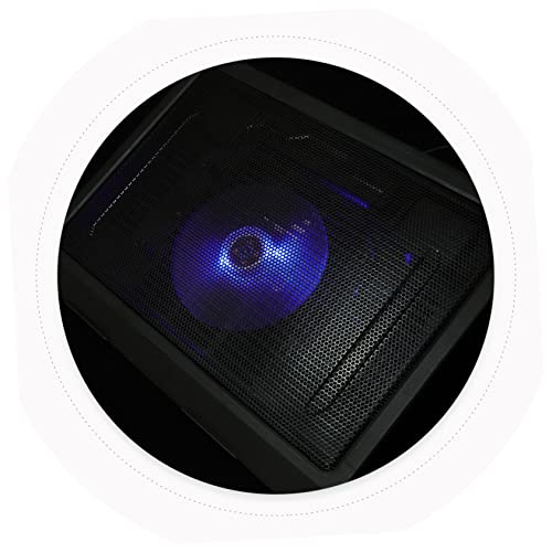 Base refrigeradora para laptop gamer con ventiladores LED y diseño antideslizante para escritorio, soporte de enfriamiento silencioso para uso en casa y oficina miniatura 7