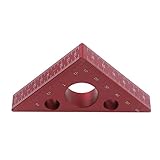 Semetall Aluminum Alloy Triangle Ruler for Woodworking,45 Degree Square Angle Ruler,Multifunction...