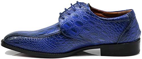Image of Gator3N Men's Alligator Crocodile Print Oxfords Fashion Lace Up Dress Shoes