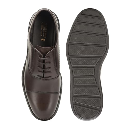 Image of Thomas Crick Genuine Leather Oxfords with Enhanced Comfort and Grip Lace -UP Shoes