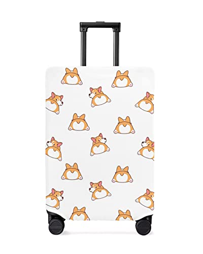 Travel Luggage Cover X-Large Suitcase Cover Fit for 29-32 Inch Luggage Luggage Protector Suitcase Cover Scratchproof Cute Cartoon Corgi Ass Luggage Cover Protector for Suitcase