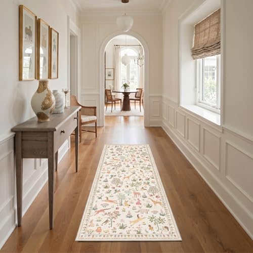 BESBLEE 2'6X6 Washable Kitchen Runner Rug, Animal Non Slip