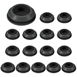M METERXITY 16 Tappi In Silicone, Tappi A Incastro Per Fori Da 20-22 mm, Tappi Rotondi In Gomma Per Paratie Cucina Tappi Tenuta Stagna Impermeabili [Nero]