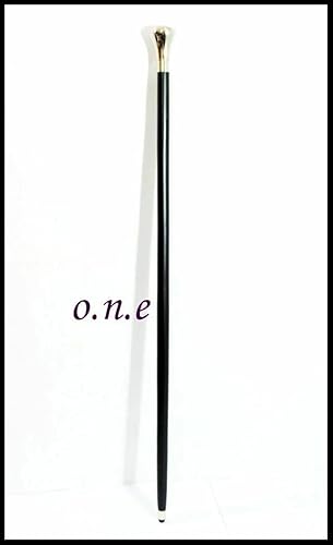 Miniatura 4 de THEHISTORICALHUB - Bastón de cabeza de latón brillante en color negro, bastón de madera náutica para hombres y mujeres, diseño de bastón de regalo