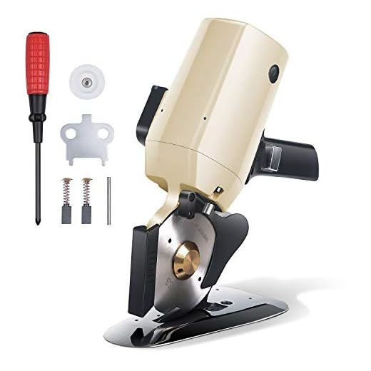 RoMech Large Electric Cloth Cutter, Rotary Blade Fabric Cutting Machine, Electric Rotary Scissors for Multi Layer Leather Wool, RM-027, 250W