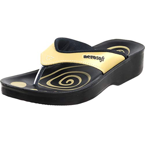 Image of Aerosoft Women's Black Flip-Flops - 37 EU