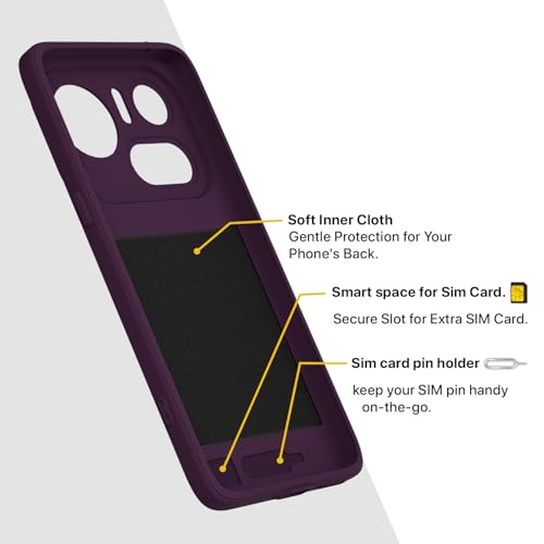 Image of Pikkme Back Cover for Nothing Phone 4a Pro 5G Soft Matte Silicone Mag-Safe Design (Mag-Safe Not Support) Camera Protection | Slim Fit Bumper Cover (Purple)