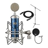 Blue Microphones Bluebird SL with Pop Filter, Shockmount, Mic Stand, and XLR Cable Bundle for...