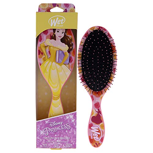 Wet Brush Disney Original Detangler Hair Brush - Belle - Comb for Women, Men and Kids - Wet or Dry â€“ Removes Knots and Tangles - Natural, Straight, Thick and Curly Hair â€“ Pain-Free
