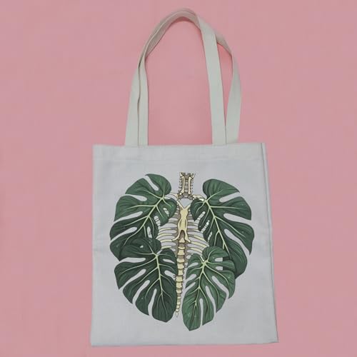 Bolsa Tote PWHAOO Monstera Skeleton miniatura 6