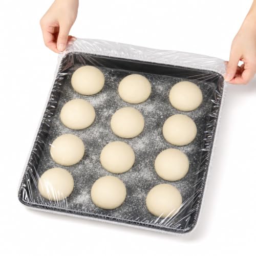 Sheet Pan Covers, 30 Pack Elastic Food Covers Stretch Up to 27", Fits 9x13, 13x9, 12x12 & 11x7 Inch Baking Pans, Casserole Dishes, Bowls and Trays,Food Storage Covers for Meal Prep, Parties & BBQs