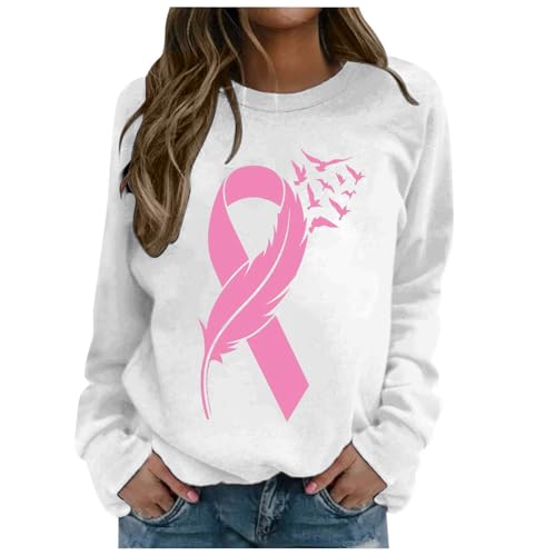 Sweat-shirt de sensibilisation cancer du sein rose fushia pour femme cherchant confort et tendance