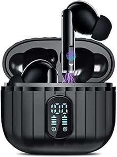 Lostrain® Wireless Earbuds Bluetooth 5.1 True Wireless Earphones Deep Bass 40H Playtime Waterproof Headphones with Dual Mics Compatible with iPhone Samsung Android iPad PC for Work, Travel